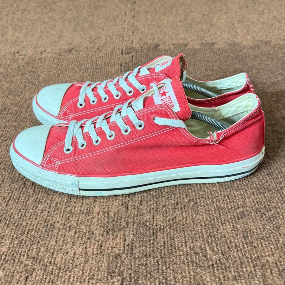 Converse Chuck Taylor All Star Low Product Red Vintage Mens 12 Red 106131F C- - Picture 6 of 13